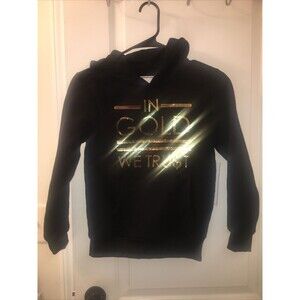 Akademiks Boys Hoodie Sweatshirt "IN GOLD WE TRUST" Size Small 8 Multi-Color